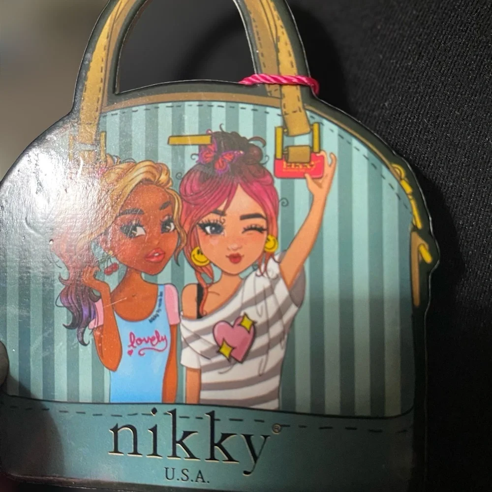 Nicole Lee Nikky Key/Card Holder Wristlet or bag clip feat. Pop Generation.